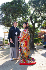 栃木県　足利織姫神社　結婚式　食事会　２人だけ　家族