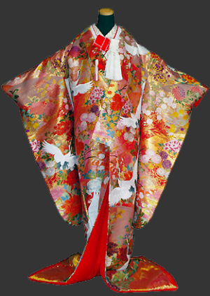 挙式のみ 神社 結婚式 食事会 色打掛衣装 華やか 刺繍 栃木 群馬 埼玉